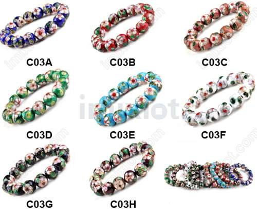 5pcs/lot Cloisonne Full Bead Bracelet Christmas Gift Free Shipping(China (Mainland))