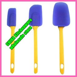 free shipping-3pcs/lot 3 size silicone baking tool Soft Bladed Spatulas & Brushes(China (Mainland))