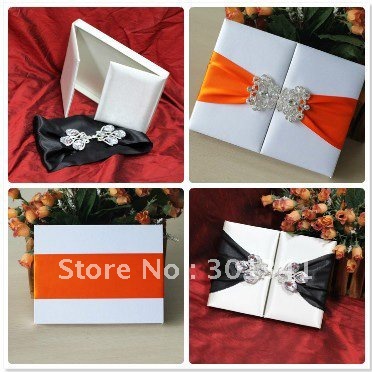invitation wholeseller / luxury silk folio box wedding invitation card---T300(China (Mainland))