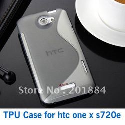 for HTC One X Case,S Line Back TPU Gel Skin Cover Case for HTC One X s720e,Free Shipping(China (Mainland))