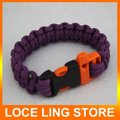 Camping Paracord Cord Bracelets Whistle Buckle Survival 5pcs/lot Fast Shipping CS0043