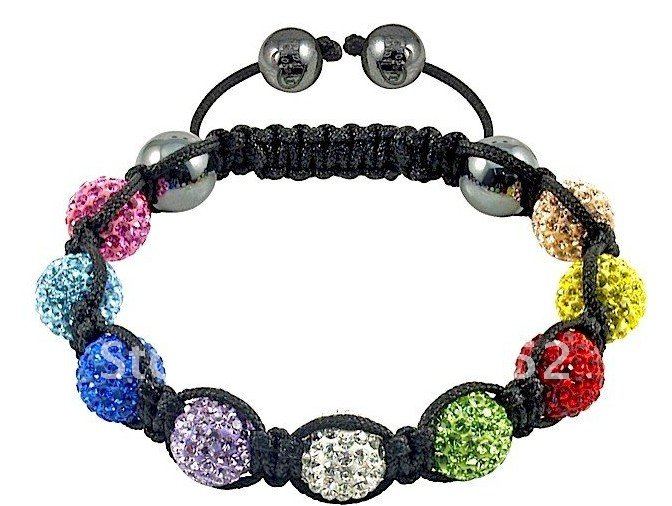 Wholesale, free shipping, New Shamballa Bracelets Micro Pave CZ Disco Ball Bead CJB078(China (Mainland))