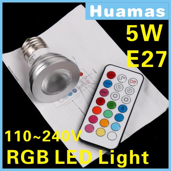 Remote Control Multi Color Led Light Bulb