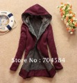 Korea Women Hoodies Coat Warm Zip Up Outerwear / Lady Sweater 6 Colors Free Shipping