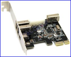 4 3+1 Port 1394 1394a FireWire 400 to PCI-E PCI Express Card Adapter Converter VIA VT6315 Chipset, Free Shipping(China (Mainland))