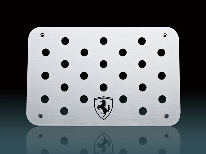 1pc High quality Car parts Alibaba express Custom Personalized For FERARRI car mat anti slip Aluminal alloy gift Freeshipping(China (Mainland))