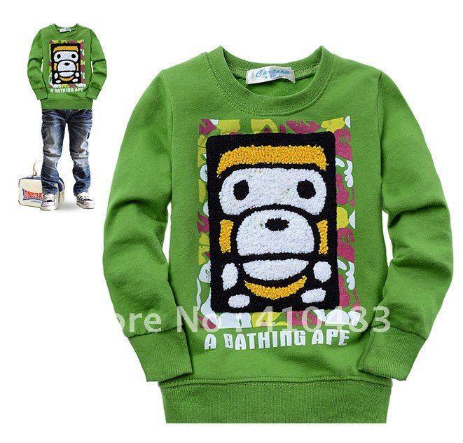 обезьяна дизайна свитеры детей толстовки детей хлопка износа оптовой