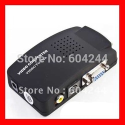 AV/S Video To VGA TV CCTV BNC/RCA S-Video AV to VGA Converter Adapter Converter(China (Mainland))