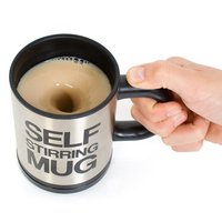free shipping by FEDEX 60pcs/ctn Automatic coffee mixing cup/mug bluw stainless steel self stirring electic coffee mug 350ml