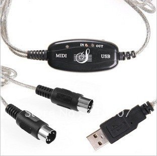 USB to Keyboard PC MIDI Interface Adapter MIDI USB Cable Converter Cable High Qualtiy Hot Sale New Arrial Freeeshipping 100 pcs