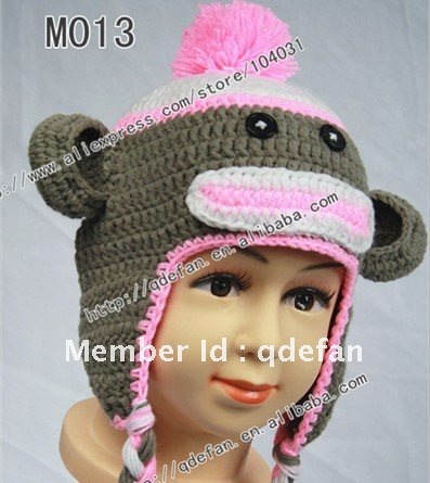 knitted monkey hat