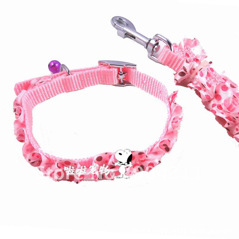Good quality Jacquard ribbon lace collar/chain/rope and leash, Blister packing, exported to Japan, free shipping+free gifts(China (Mainland))