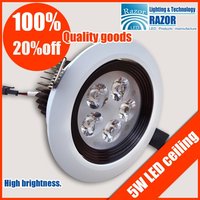 Free shipping ,Popular high quality 5W Epistar led ceiling down lamp,high power led downlight ,500-550LM,2012New's rush!!!
