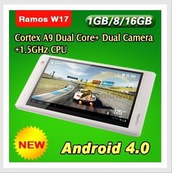 Ramos W17Pro Tablet PC - 7.0" Capacitive Android 4.0, Cortex A9 Dual Core 1.5GHz CPU,Memory 8/16GB Play Store installed(China (Mainland))