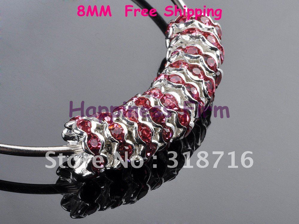 10Mm Rhinestone Rondelle Spacer Beads