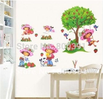 50x70cm HL5888 Strawberry Girl UK HOT Girl's Room BABY Nursery 