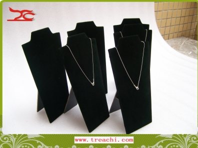 6 pieces Necklace Display Necklace stands black velvet 8 1/2" Jewelry Display Supply Findings(China (Mainland))