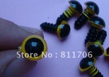 free shipping 300pcs lot 5 10mm yellow Safety Plastic Nose with straight stems toy accessories