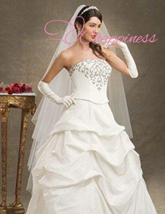 wedding dress with gloves