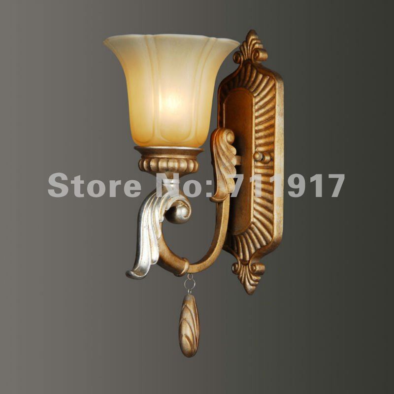 Small Lamp Shades  Wall Lights on Lighting Fixture Home Or Hotel Light Poly Resin Wall Lamp Glass Shade
