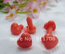 300pcs red color heart shape toy animal plastic noses for plush bear toy findings washers h