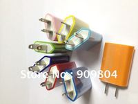 Colorful US plug home charger adapter for iPhone 3,3G (10 different colors)