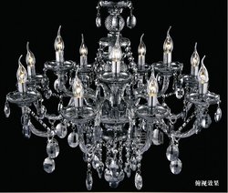 Wholesale Promotion &Free Shipping contracted Crystal Chandelier 12 Lighting (Hot selling)Smoky gray(China (Mainland))