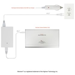 Morewer 46800mAh External Battery Pack/Power Bank for 16V 3.75A 60W Panasonic CF-08 CF-18 CF-19 CF-AA1625A Series Laptops(China (Mainland))