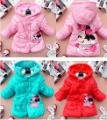 promotion 100% cotton 1-6 year (4PCS/lot) Girls Minnie design thick coat Children's coat Children's clothing style #1291