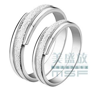 MSF brand JZ008 fashion lovers`engagement couple rings 925 sterling ...