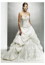 2012 New Popular Ball GownSweetheart Princess Appliques Satin Wedding Dresses/Gowns