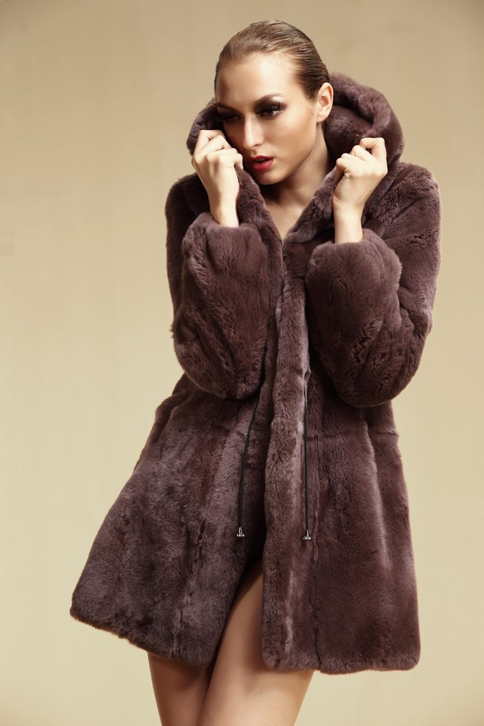 Hooded Fur Coat
