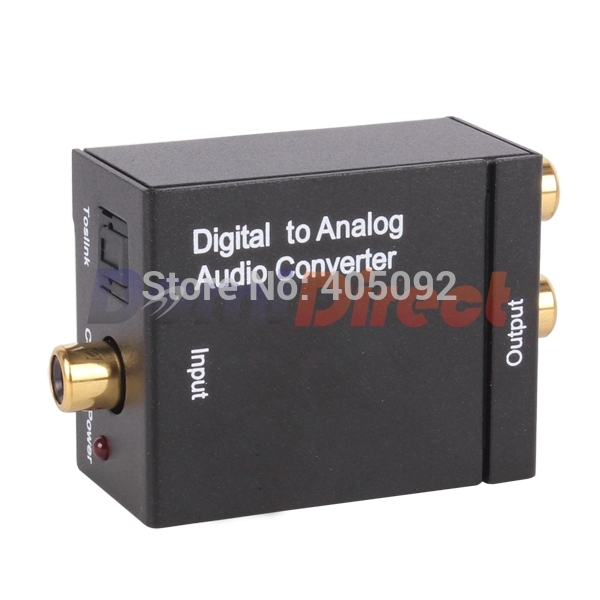Tv Digital Optical Coax To Analog Stereo Rca Audio Converter Adapter