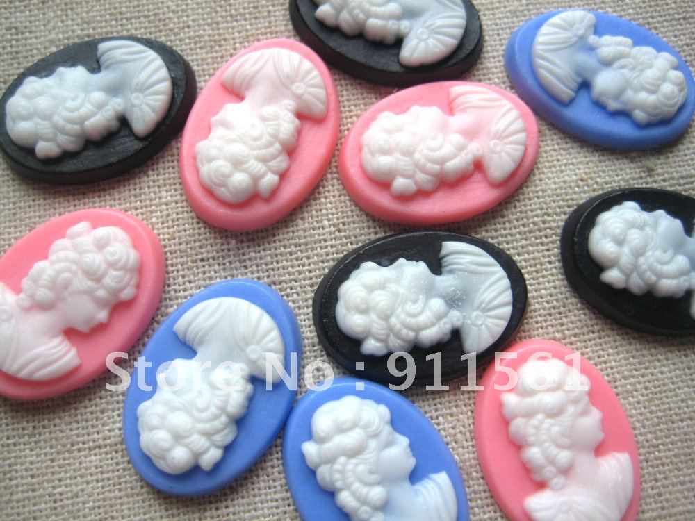 supernova sales Free shipping 21pcs mixed 3color Vintage Resin figurine Judge Cameos Cabochons for Necklace Pendants(China (Mainland))