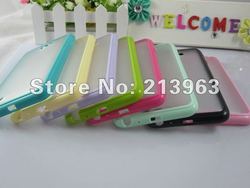 wholesale 100pcs/lot freeshipping! Sweety Candy Color TPU Bumper Skin+ Scurb Back Cover Case for Samsung Galaxy Note i9220(China (Mainland))