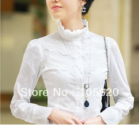 Lace Long Sleeve Dress on Ol Dress Shirt Summer Long Sleeve Casual Wear Ladies  Leisure Coat Top