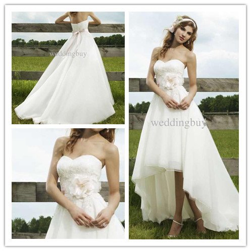 Short Lace Wedding Dress on Lace Front Short And Long Back Wedding Dress In Wedding Dresses