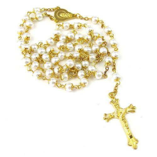 gold rosary beads