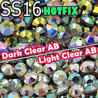 SS16 3.8-4.0mm,1440pcs/Bag AB Clear white Crystal DMC HotFix FlatBack Rhinestones,DIY ironon garment Hot Fix crystals stones