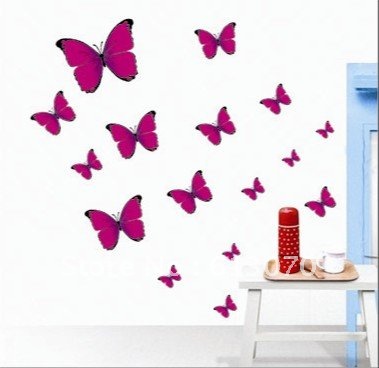 Removable Wallpaper on 20  28  Numerous Flower Wall Sticker Butterfly Stickers Grass Cars Diy