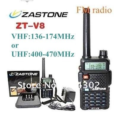LCD display VHF or UHF radio ZASTONE ZT V8 walkie talkie