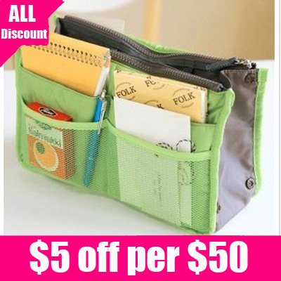  Organizer on Zipper Storage Bag In Bag Makeup Organizer Cosmetic Bags 1pcs Retail