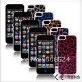 Fashionable Bling Leopard Triple Color Plastic Hard Back Case Cover For iphone5 iphone 5 5G 10pcs