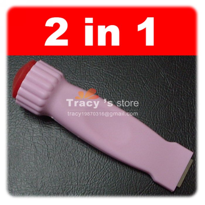 Knife Stamping Tool Pink New Style 2 in 1 Nail Art Polish Stamper Image