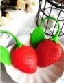 Free Shipping!Creative cute home furnishing Strawberry Tea Strainers Infuser and silica gel filtration Teaspoon Filter/Wholesale(China (Mainland))