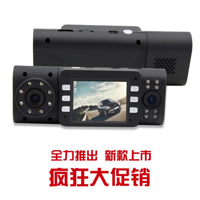 the hot selling 2.0inch 720P HD night vision car black box DVR with Dual camera,camera rotation 180degree(China (Mainland))