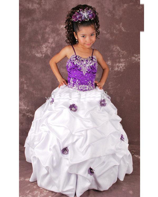 Purple and White Wedding Dresses