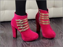free shipping,2013 new fashion retro thick soles suede high top ankle boots,women’s high heel wedding shoes,pumps,warm boots