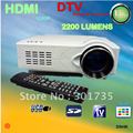 led projector with dvb-t/usb/sd, 80w led lamp, 2200 lumens, support 16:9 (D9HR)