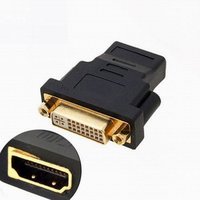 Wholesale - Free Shipping 1 Piece New DVI-I 24+5 Female To HDMI Female Converter Adapter Black